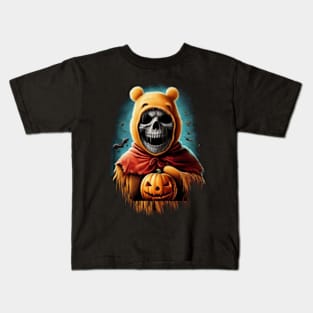 Skullface Pooh: A Dark Twist on Childhood Nostalgia T-Shirt Kids T-Shirt